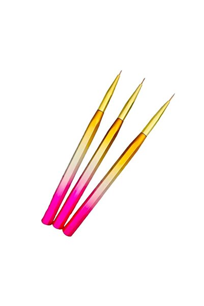 Tradesor Σετ πινέλα μανικιούρ Nail Art - B101 - 3pcs - 910464