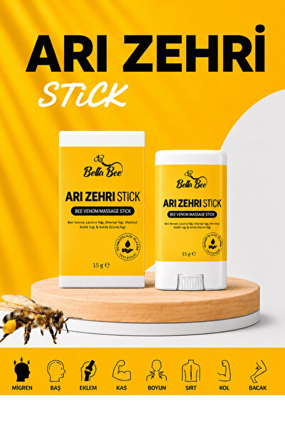 BELLA BEE Arı Zehri Stick Rahatlatıcı Ağrı ve Masaj Stick 15 Gr