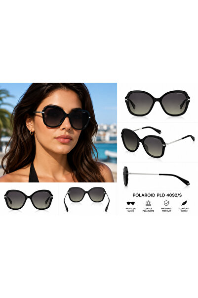 Polaroid Ochelari de Soare Damă PLD 4156/S/X 807/WJ Polarizați, Ramă Neagră, ...
