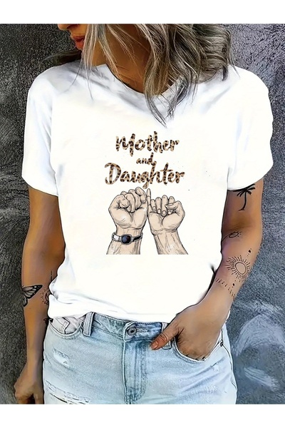 1001 Line Graphic T-Shirt Summer Featuring a Matching Fist Bump Design for Mo...