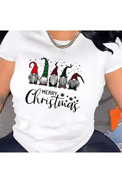 212Wear تي شيرت نسائي غير رسمي بأكمام قصيرة لعيد الميلاد، قطعة واحدة، 100% قط...