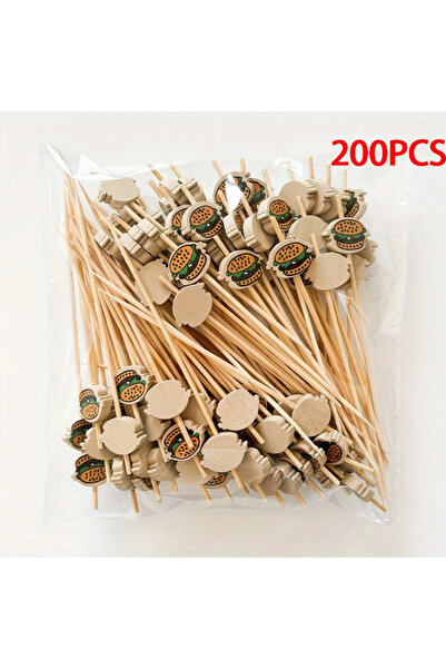 Choice 200pcs 100/200Pcs-Disposable Bamboo Skewer Pearl Cocktail Buffet Food ...