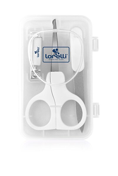 LORELLİ Set manichiura bebe, 3 piese, cu suport, White