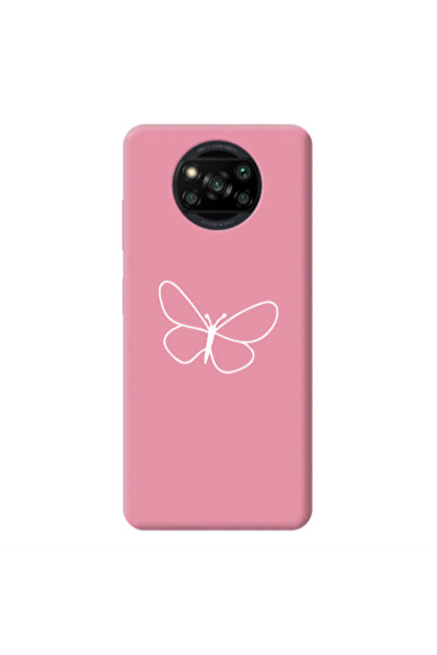 Other Xiaomi Poco X3 /X3 Pro butterfly Pink Colored Silicone TPU Θήκη