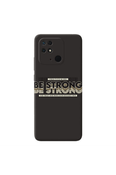 Other Xiaomi Redmi 10C Positivemind Black Colored Silicone TPU Θήκη