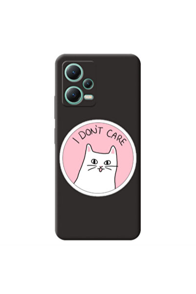 Other Xiaomi Redmi Note 12 Pro 5G I dont Care Black Colored Silicone TPU Θήκη