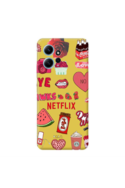 Other Xiaomi Redmi Note 12 4G pizza is my valentine Yellow Colored Silicone T...