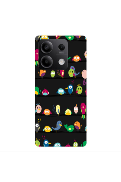 Other Xiaomi Redmi Note 13 5G birds Black Colored Silicone TPU Θήκη