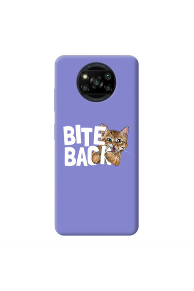 Other Xiaomi Poco X3 /X3 Pro bitte back cat Purple Colored Silicone TPU Θήκη