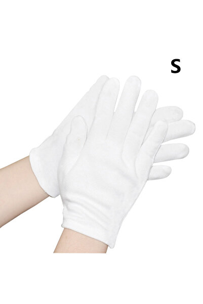 choice2 16cm 1 Pair White Cotton Full Finger Gloves Etiquette Waiter Driver J...