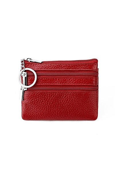 choice2 red PU Leather Money Coin Purse 2024 New with Key Ring Waterproof Poc...