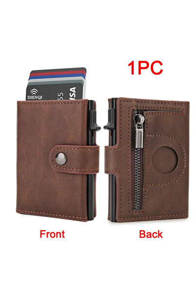 choice2 Coffee Rfid Holder Men Wallets Luxury Slim Wallets for Airtag Air Tag...