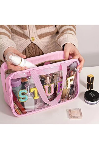 Choice3 Pink Toiletry Storage Bags, Large Capacity Travel Cosmetic Organizers...
