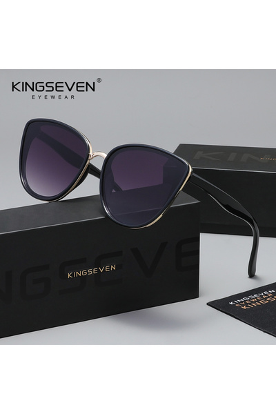 Choice3 نظارات شمسية نسائية عصرية من KINGSEVEN باللون الرمادي المتدرج، فاخرة ...