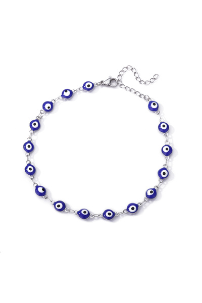 Choice HJ324P-2 Stainless Steel Evil Eye Anklets For Women Enamel Round Leg C...
