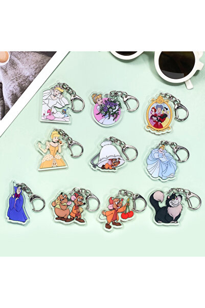 choice2 5 cm 11 1/10Pcs Disney Cinderella Princess Keychain Accessories Acryl...