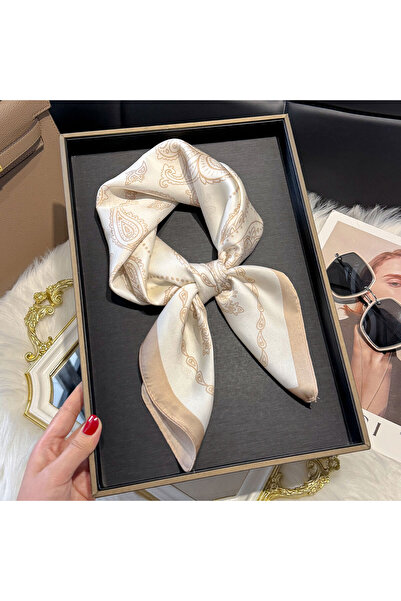 choice2 WHITE 2025 New Fashion 70X70cm Women's Scarf Silk Paisley Print Scarf...