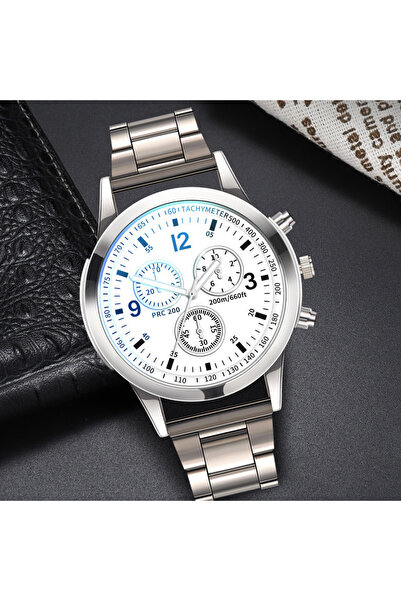 Choice White Only Watch 1/2PCS Men Business Watches Fashion Men's Steel Band ...