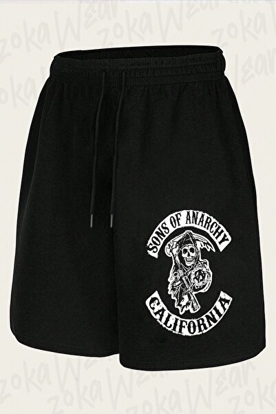 ZOKAWEAR Unisex California Sons of Anarchy Design Printed Shorts
