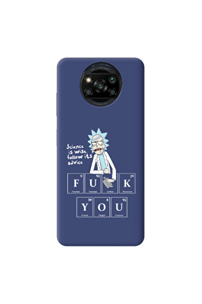 Other Xiaomi Poco X3 /X3 Pro Rick Scince is wise Dark blue Colored Silicone T...