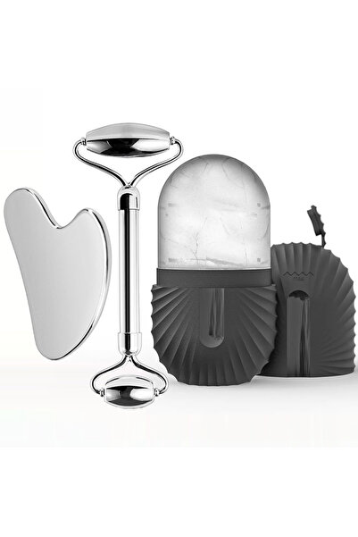 Choice DUTRIEUX 3pcs set-black Ice Face Roller Facial Skincare Ice Roller Set...