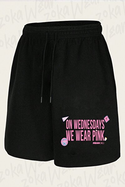 ZOKAWEAR Unisex Σορτς με στάμπα  "Mean Girls On Wednesdays We Wear Pink "