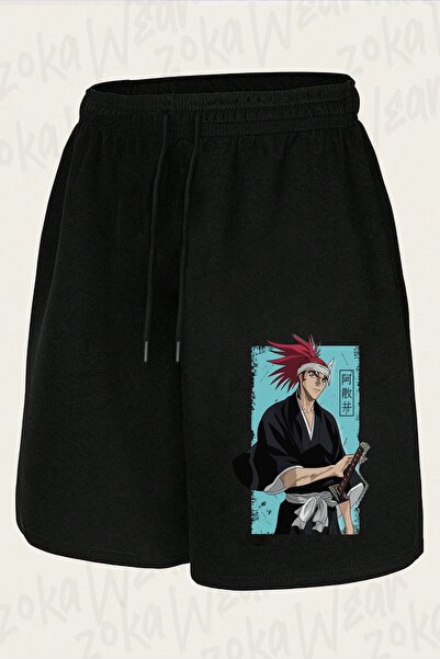 ZOKAWEAR Unisex Σορτς με στάμπα Bleach Renji Abarai Design