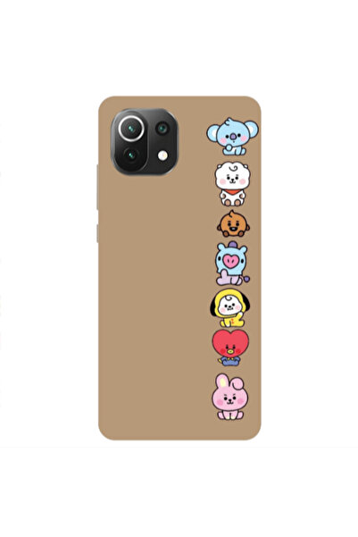 Other Xiaomi Mi 11 Lite Lovely animals Brown Colored Silicone TPU Θήκη
