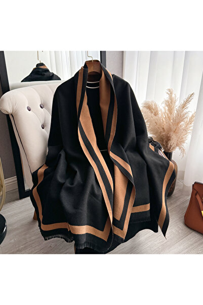 Choice1 black New Warm Luxury Cashmere Scarf Women Plain color Fashion Shawl ...
