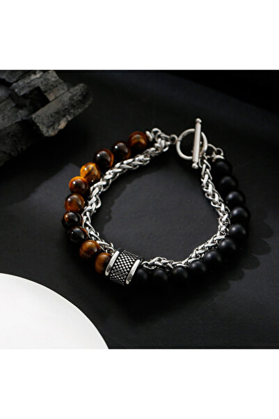 Choice1 YC6049-2 Retro Trendy Chain Bead Double-layer Men's Bracelet, Suitabl...