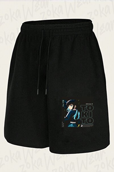 ZOKAWEAR Unisex Muichiro Tokito Demon Slayer Design Printed Shorts