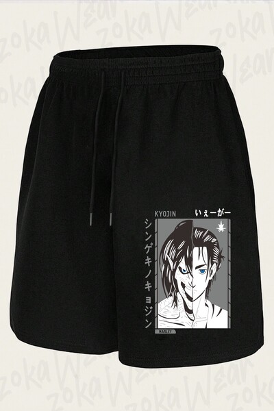 ZOKAWEAR Unisex σορτς με στάμπα σχεδίου anime Atack On Titan Eren Yeager