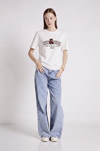 Shopping Shop Patterned t-shirt ecru