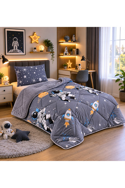 ÇARŞAF DÜNYASI Single Pique Quilted Pique and Bedspread Set – 160X230 cm Patt...