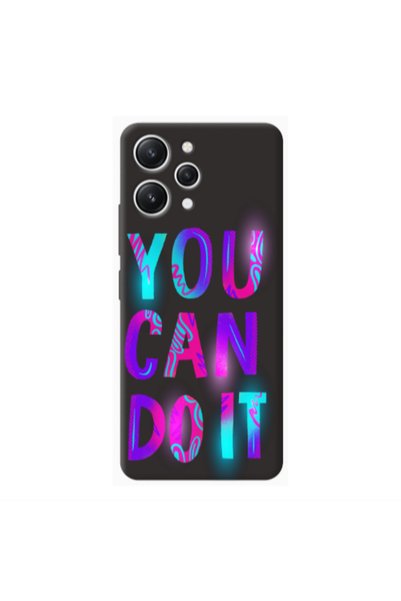 Other Xiaomi Redmi 12 You Can Doit Black Colored Silicone TPU Θήκη