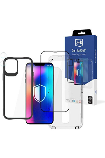 3MK Set husă spate din sticlă securizată / plastic cu sticlă transparentă (iP...
