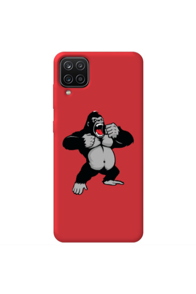 Other Samsung A12 Angry Gorilla2 Red Colored Silicone TPU Θήκη