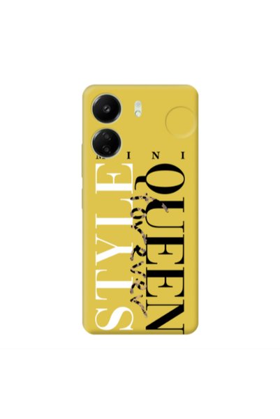 Other Xiaomi Redmi 13C Mini Quen Forever Yellow Colored Silicone TPU Θήκη