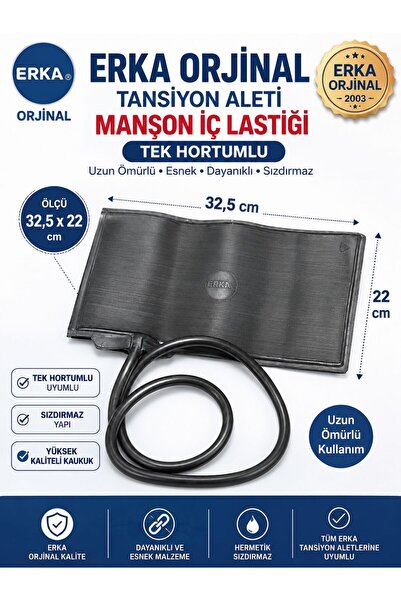 Erka Orjinal Tansiyon Aleti Manşonu İç Lastiği 22*32,5 cm Çift Hortumlu Yedek...