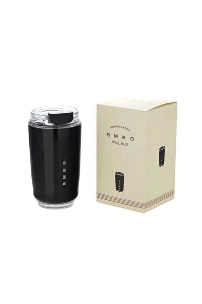 Generic SMEG Retro Milk Black 320ml Double-Walled Vacuum Stainless Steel Insu...