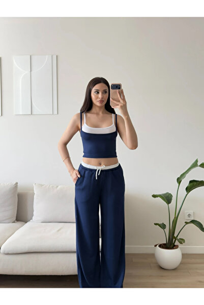 Zoom Butik Vera Palazzo İkili Takım - LACİVERT