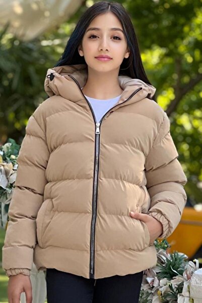 Zaziko Kids Κοριτσίστικο υφασμάτινο χειμερινό παλτό με κουκούλα και τσέπες No...