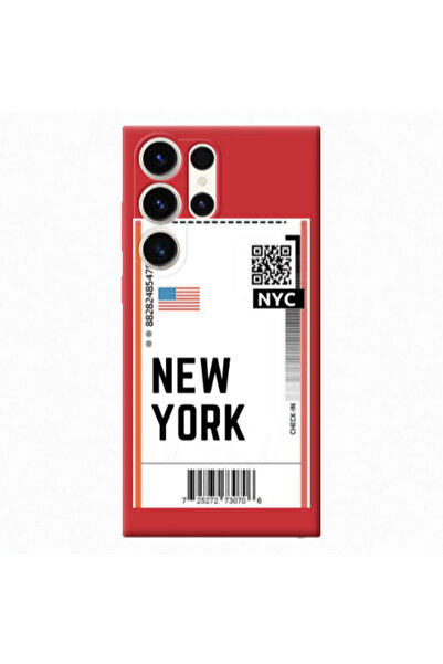 Other Samsung S23 Ultra New York NYC Red Colored Silicone TPU Θήκη