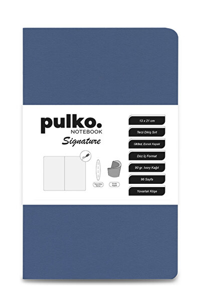 PULKO Notebook Signature Not Defteri, Terzi Dikiş, 90gr. Ivory, Düz, (0750), ...