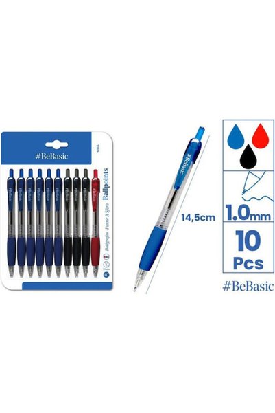 Other BeBasic Στυλό διαρκείας Μπλε 10 τεμάχια