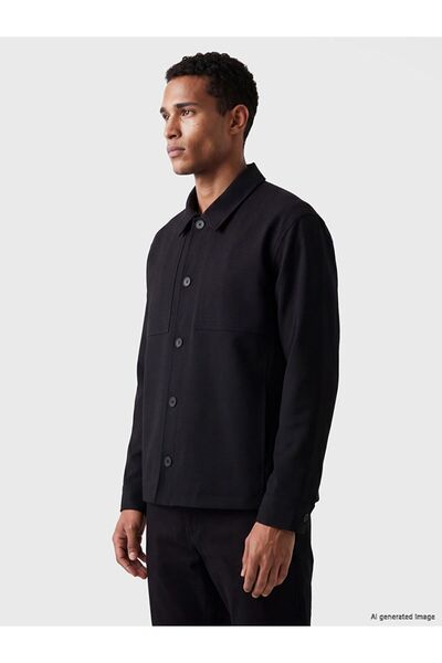 LC Waikiki Lcw Vision Black Regular Fit Shirt Collar Men's Jacket