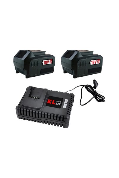 KLPRO 2 ADET 18V 5.0AH AKÜ + 1 ADET 4.0A ŞARJ CİHAZI SET KLASET18-50