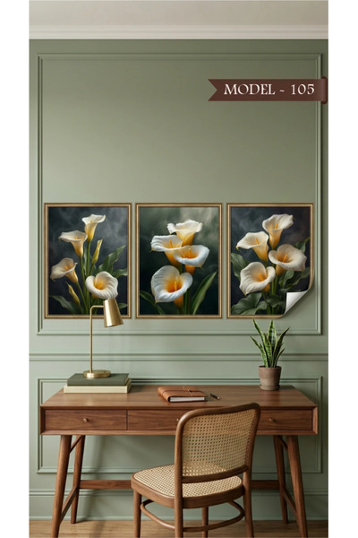 Akıllı Kağıt Static Cling Tablecloth - Poster Flower (Model- 105)