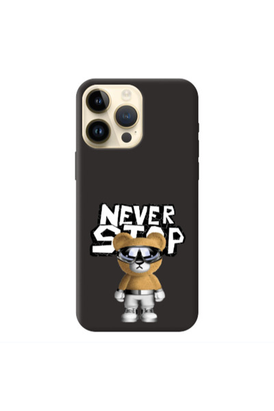 Other Apple iPhone 13 Pro Max Never stop Black Colored Silicone TPU Θήκη
