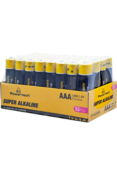 POWERTECH Υπεραλκαλικές Μπαταρίες AAA 1.5V 32 τεμάχια Κωδικός: PT-1402